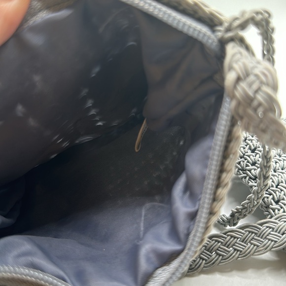 Crochet gray patchwork crossbody purse and coin purse - Picture 9 of 9